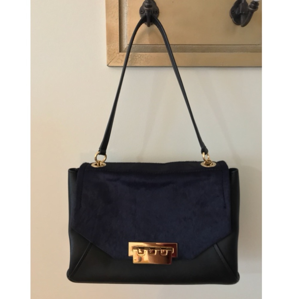 ZAC Zac Posen Eartha Shoulder Bag w/ Half Calf Fur